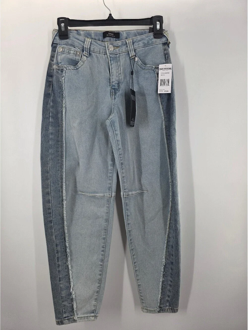 True Religion Sophie Mid Rise Barrel Jeans Size 14